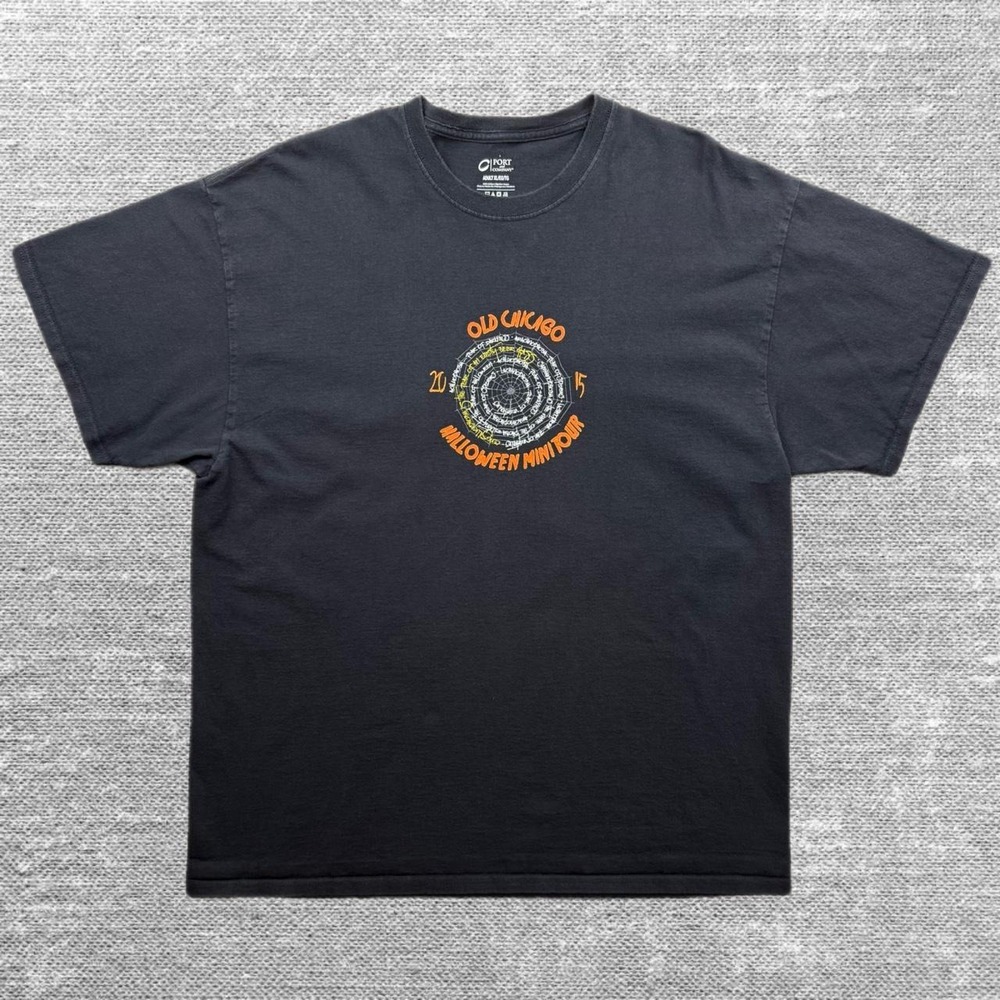 Vintage 2015 Old Chicago Pizza Halloween Mini Tour Beer Graphic Tee Black XL